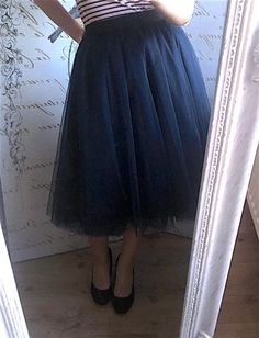 "Beautiful tulle skirt from soft tulle for special occasion. All skirts are made from 4-6 layers of tulle, soft lining and elastic waistband for perfect fit and comfort. Each item are handmade and excelent quality. The model is 5.5ft (166 cm) tall and wears 24\" (61 cm) skirt length (4 layers). The length of the skirt depends on how tall you are - if you are 5.7ft tall, chose 26\" length. Usually tulle skirt sewing takes about 1 week. Shipping to US - 10 till 14 days, to UK - 5 till 7 days. If y Chic Evening Pleated Tulle Skirt, Elegant Midi Tulle Skirt, Elegant Tulle Midi Skirt, Pleated Tulle Party Skirt With Lining, Evening Tulle Flared Skirt, Party Tulle Pleated Flared Skirt, Tulle Pleated Flared Skirt For Party, Evening Tulle Flowy Skirt, Elegant Summer Tulle Skirt