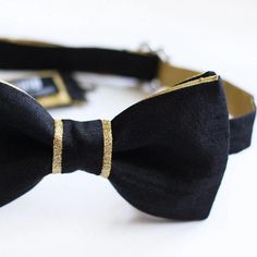 Black and Gold Bow Tie Fitted Gold Bow Tie For Wedding, Classic Black Bow Tie For Groom, Black Tuxedo With Ties For Wedding, Black Tuxedo Ties For Wedding, Black Satin Bow Ties For Wedding, Black Bow Tie For Groom, Elegant Black Ties For Groom, Wedding Bow Tie Groomsmen, Rose Gold Tie