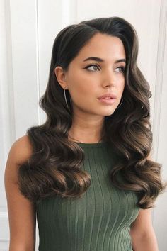 Prom Hair Up, Prom Hairstyles Updos, Simple Prom Hair, Long Dark Hair, Wedding Hair Down