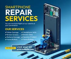 an advertisement for a repair company