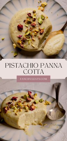 Pistachio Panna Cotta. Easy Panna Cotta Recipe, Pistachio Dessert, Pistachio Recipes, Pistachio Butter, Panna Cotta Recipe, Gluten Free Bakery, Pastry Desserts, Food Videos Desserts, Butter Recipe