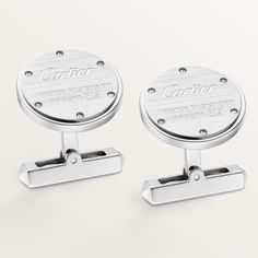 CRT1220334 - Water Resistant decor cufflinks - Sterling silver, palladium finish - Cartier Bridal Logo, Silver Cufflinks Men, Watches Logo, Gold Belts, Silver Logo, Silver Cufflinks, Personalized Accessories, Watches Jewelry, Cartier