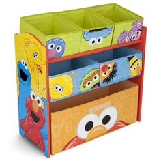 sesame the monster toy organizer with bins