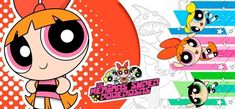 the powerpuff girls wallpaper with cartoon characters