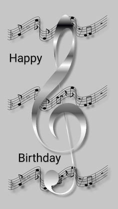 happy birthday music note with musical notes