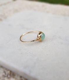 Chalcedony Ring,Gemstone Ring,Birthstone Ring,March Birthstone,Turquoise Ring,Minimal Ring,14k Gold Blue Ring,Light Blue Ring,Stackable Ring Light Blue Ring, March Birthstone Ring, Ring Minimal, Minimal Ring, Chalcedony Ring, Blue Ring, Ring Birthstone, March Birthstone, Ring Light