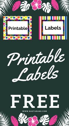 the printable labels are free to use