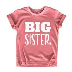 PRICES MAY VARY. This big sister shirt is great quality and fit. The design is adjusted according to the shirt size. This big sister toddler shirt is designed for age appropriate fit, so no need to buy big The big sister announcement shirt is 100 percent Cotton. All of our products are machine washable. Perfect gift for promoted to big sister toddler girls, for pregnancy reveal, announcement and baby shower gift. Satisfaction Guaranteed: We provide 100 percent Money Back Guarantee. We offer Free Big Sister Announcement Shirt, Pregnancy Announcement Big Sister, Sister Announcement, Big Sister Announcement, Promoted To Big Sister, Sister Shirt, Big Sister Shirt, Birthday Boy Shirts, Old Shirts