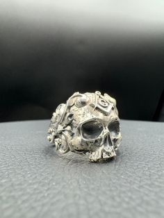 Stering Silver 925, Ring oxidation vintage style.  Ring size we can provide you as you want to be. We are jewelry factory 🤘! Collectible Gothic Skull Ring, Gothic Skull Ring Stamped 925, Gothic Silver Sterling Silver Skull Ring, Gothic Skull Rings With Engraving, Gothic Sterling Silver Skull Ring, Gothic Skull Rings For Collectors, Gothic Skull Collectible Rings, Silver Oxidized Skull Ring, Silver Gothic Skull Ring