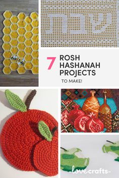 crochet projects with the words rosh hashahh projects to make