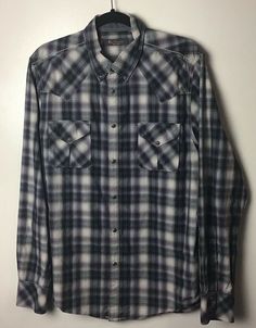 Ben Sherman black plaid western style snap front long sleeve shirt. XL. 100% cotton. Measurements were taken flat and are approximate. Chest-22.5” Length from shoulder-29” Sleeve-25” Black Plaid, Western Style, Western Fashion, Long Sleeve Shirt, Casual Button Down Shirt, Sleeve Shirt, Long Sleeve Shirts, Men Casual, Plaid