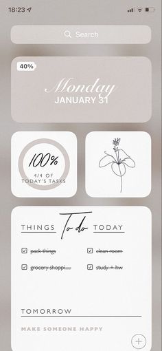 an iphone screen with some stickers on it and the words happy january written in white