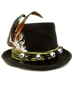 Adult Witch Doctor Top Hat - Candy Apple Costumes Adjustable Flat Brim Halloween Costume Hat, Adjustable Flat Brim Halloween Hat, Adjustable Flat Brim Hat For Halloween, Novelty Adjustable Top Hat For Festivals, Black Felt Hat For Halloween Costume, Fedora Costume Hats For Halloween Costume Party, Punk Adjustable Hat For Halloween, Fedora Costume Hat For Halloween Party, Adjustable Black Top Hat For Halloween