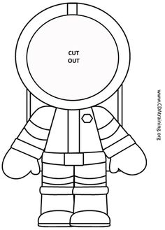 a black and white drawing of an astronaut