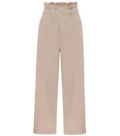 Bookmark LOW CLASSIC for pared-back designs with a youthful spin, such as these paperbag pants. The beige pair is made in the label's native South Korea from a lightweight cotton and linen blend, and sits high on the waist with a tonal belt before falling into wide legs. Wear yours with a crisp white blouse when the sun is out. Belted Beige Wide Leg Bottoms, Beige Belted Wide Leg Bottoms, Beige Wide Leg Belted Bottoms, High Waist Beige Belted Pants, Belted Wide Leg Paperbag Waist Pants For Work, Beige Wide-leg Belted Bottoms, Beige Belted Wide-leg Bottoms, Belted Straight Leg Beige Pants, Beige Belted Wide-leg Pants