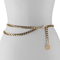 Add this Women's Nine West Chain Belt to complete your look. DETAILS Logo drop Lobster clasp closureFIT & SIZING S/M: 39 in., M/L: 42 in., L/XL: 45 in. 32mmFABRIC & CARE 100% metal Spot clean Imported Size: L-XL. Color: Gold. Gender: unisex. Age Group: adult. Golden Chain Belt, Gold Belt Chain, Gold Belt Outfit, Dove Aesthetic, Modern Genshin, Chain Belt Outfit, Genshin Dr, Belts Aesthetic, Gold Waist Chain