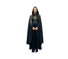 Introducing our Handmade Pure Black Leather Gothic Look Cloak, a striking blend of medieval elegance and gothic allure. Crafted with care, this cloak embodies timeless sophistication with its sleek design and luxurious black leather construction. The hood adds an air of mystery and intrigue, making it a perfect choice for those seeking a gothic-inspired look. Whether for festivals or everyday wear, this unisex cloak promises to elevate any outfit with its unique style. Give the gift of leather l Medieval Black Costume For Winter, Black Medieval Costume For Fantasy Events, Medieval Black Costume For Fantasy Events, Black Medieval Style Outerwear For Cosplay Events, Black Elvish Costume For Fantasy Events, Black Elvish Costume For Costume Party, Black Costumes For Larp At Medieval Festivals, Medieval Style Black Outerwear For Halloween, Medieval Black Outerwear For Cosplay Events