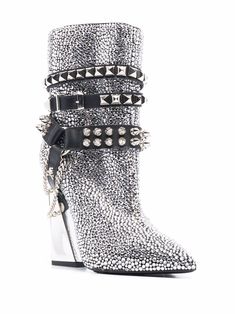 Find PHILIPP PLEIN Crystal-embellished Ankle Boots on Editorialist. silver-tone leather silver-tone hardware spike stud detailing crystal embellishment pointed toe branded insole high sculpted heel Ethiopian Opal Ring, Philipp Plein, Leather Silver, Crystal Embellishment, Opal Rings, Ethiopian Opal, Ankle Boots, Silver Tone, Opal