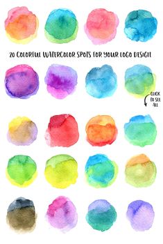 watercolor spots for your logo design