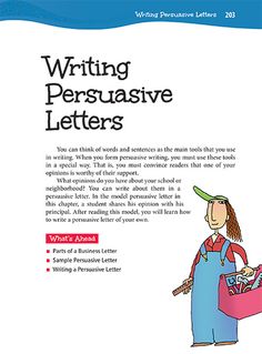 the writing persuasive letters workbook