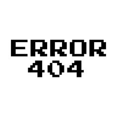 the error 404 logo is shown in black and white