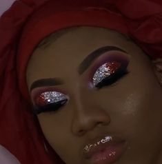 Sliver Makeup, Black And Red Makeup, Winter Makeup Looks, Burgundy Makeup Look, Black Makeup Looks, Red Makeup Looks, Burgundy Makeup, Flawless Face Makeup, Birthday Makeup Looks