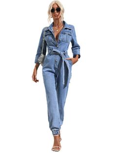 Upgrade your wardrobe with our Casual Slim Fit Denim Jumpsuit. Made with high quality denim for a comfortable and stylish fit. Perfect for any casual occasion, this jumpsuit features a slim fit design that enhances your curves while providing a versatile and fashion-forward look. Elevate your style game with this must-have piece. Style Cargo Skirt, Cargo Skirt Outfit, Cargo Skirt, Plus Size Bra, Casual Jumpsuit, Comfy Hoodies, Grunge Style, Jeans Jumpsuit, Denim Jumpsuit