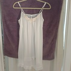 Cream Coloted Sheer Short Night Gown. Size S. Never Worn Sheer White Nightgown For Sleepovers, White Sheer Nightgown For Sleepover, Sheer Camisole Nightgown For Daywear, White Sheer Sleepwear For Sleepovers, Elegant Sheer Sleepwear For Sleepovers, Elegant Sheer Sleepwear, Sheer Camisole Nightgown For Wedding Night, Sheer Camisole Nightgown For Bedtime, Short Night Gown