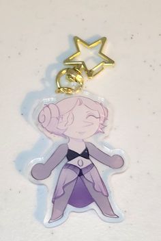 Series: steven universe Zinovia- Star's original  art transformed into an acrylic charm accessory to use on your keychain or phone. Specifications  ♛ Length: 2.5 in  ♛ Double Acrylic Board  ��♛ They come with a metallic keyring attached. Acrylic Board, Acrylic Charms, Blue Pearl, Pearl Charms, White Pearl, Steven Universe, Art Original, Pearl White, Keychains