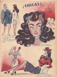 an old fashion magazine cover with women in dresses and hair accessories on the front page