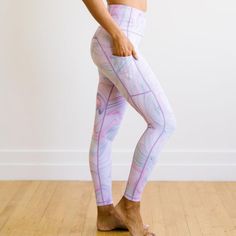 Inspire Exercise Pants - Pastel Marble | MT SPORT – Maven Thread Sporty Elastic Activewear For Spring, Sporty Spring Elastic Activewear, Sporty Spring Activewear With Elastic Fit, Spring Elastic Athleisure Activewear, Fitted Activewear With Elastic Waistband For Light Exercise, Spring Athleisure Elastic Activewear, Purple Activewear With Elastic Waistband For Sports, Spring Activewear For Light Exercise With Elastic Waistband, Purple Activewear With Elastic Waistband