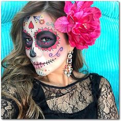 Dia de Los Muertos #dayofthedead #diadelosmuertos #diadelosmuertosmakeup #lilyloveMakeUp #lilylovescostumes Ideas Maquillaje, Den Mrtvých, Halloween Makeup Scary, Skull Makeup, Halloween Costumes Makeup, Halloween Makeup Looks