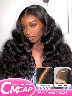 CurlyMe 9x6 HD Lace M-cap Wear Go Glueless Mini Knots Ocean Wave Hair Pre-cut Lace Front Wig Pre-plucked Ocean Wave Hair, Glueless Wig, 100 Human Hair Wigs, Wave Hair, Hair Density, Ocean Wave, Hair Length, Hd Lace, Hair Waves