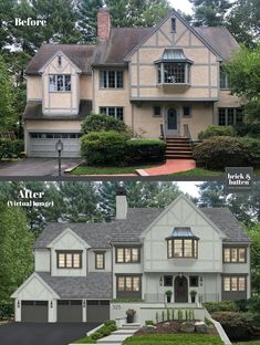 the before and after pictures of a house