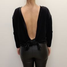 New With Tags. Sequin Black Velvet Open Back With Bow Top. Open Backs, Bow Top, Velvet Top, Tops Black, Velvet Tops, Black Sequins, Black Velvet, Sequin