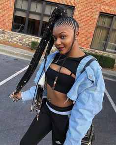 Side Ponytail Hairstyles, Lemonade Braids Hairstyles, Feed In Braids Hairstyles, Tapered Haircut, African Hair Braiding Styles, French Braid Hairstyles, Side Ponytail, Braided Ponytail Hairstyles, Box Braids Styling