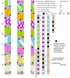 the cross stitch pattern is shown with different colors and patterns on each side, along with numbers