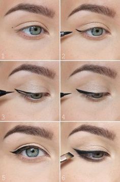 Mata Hooded, Winged Eyeliner Tricks, Step By Step Eyeliner, Tutorial Eyeliner, Membentuk Alis, Bentuk Alis, Mekap Mata