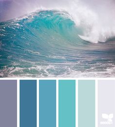 an ocean color palette with blue and green tones