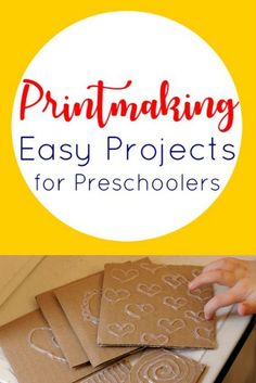 the cover of printmaking easy projects for preschoolers