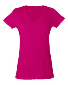 Ladies' Fine Jers Vnec - FUCHSIA - XS | Tultex Women's Fine Jersey V-Neck T-Shirt in Fuchsia Size XS | Cotton Camisole Bra, Types Of Fashion Styles, Style Me, Cotton Tshirt, V Neck T Shirt, Tee Shirts, Slim Fit, Size Medium, T Shirts For Women