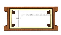 the frame is cut out and ready to be used as a table top or shelf