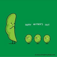 happy mother's day card with peas