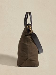 Leather Trim Canvas Tote | Banana Republic Factory Banana Republic Factory, Leather Handles, Leather Trim, Leather Handle, Canvas Tote, Leather Trims, Banana Republic, Shoulder Strap, Handles