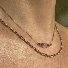 Incredibly gorgeous and long lasting 14k gold fill 3.5mm figaro chain or pure Sterling silver. 15" in length (custom length available, please contact me!) (shown in last 2 pics as bracelets for size and color viewing purposes) FYI: "14K Gold Fill" is far superior to "gold plated" as "gold filled" is an actual layer of 14k gold bonded to another metal in this case brass, and contains 100% more gold than plated, causing it to be much more valuable, more tarnish resistant, and does not flake off, r 14k Gold Figaro Chain Jewelry For Layering, Dainty Double Strand Figaro Chain Necklaces, Figaro Chain Necklace With Oval Links, 14k Gold Filled Figaro Chain Necklace For Layering, Dainty Double Strand Figaro Chain Jewelry, 14k Gold Filled Figaro Link Chain Necklace, 14k Gold Oval Figaro Chain Necklace, Everyday Oval Necklace With Figaro Chain, Figaro Necklace