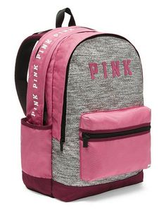 ; Official PayPal Conversion Rates Add Currency Converter To Your Items Welcome to Try-The-Best-of-This-Year Store •••••••••••••••••••• Victoria's Secret Pink Pink & Grey Marl Campus Backpack Best. Backpack. Ever. Comfy and cute with tons of pockets, the Campus Backpack is an “it” bag that actually holds everything.  Durable fabric Top Stash pocket Interior pocket Padded for laptop Water bottle pocket Comfy shoulder straps Imported polyester 18” H x  12” W BRAND NEW WITH TAGS!   You are getting: Pink Accesorios, Pink Backpacks, Pink Backpack Victoria Secret, Victoria Secret Backpack, Basketball Bag, Pink Outfits Victoria Secret, Pink Campus, Campus Backpack, Trendy Backpacks