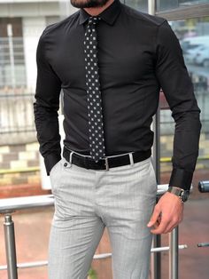 Mens Dress Outfits, Mens Business Casual Outfits, Shirt And Tie, Mens Business, Casual Dressing, Formal Men Outfit, Men Fashion Casual Shirts, Formal Mens Fashion, Stylish Men Casual