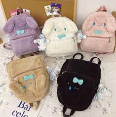 Soft Anime Backpack PN4491 ●Size:30*25*10cm. ●Material :plush (Please allow 1-3cm differs due to manual measurement.As different computers display colors differently,the color of the actual may vary slightly from the above images.Thanks for your understanding.) ●About Shipping: We attach great importance to the orders of each customer and parcel delivery. 1.Processing time: 2-3 business days. 2.Shipping time: 10-15 business days to US, please allow 3-4 weeks shipping to other country.(Shipping times can be affected by variable customs clearance times or public holidays.) Cinnamoroll Plush, Small Backpacks, Fur Backpack, Anime Backpack, Hello Kitty Videos, Kawaii Bags, Color Cartoon, Backpack Free, Fur Fabric