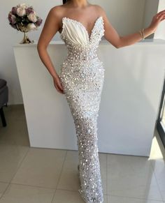 Short White Dress Wedding, Knee Length Wedding Dress, Mini Wedding Dresses, Braut Make-up, Dress Women Elegant, Sequin Prom Dresses, Evening Dress Fashion, White Short Dress