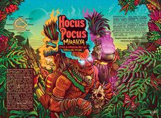 an advertisement for hoccus pocus's mishapagina festival in the jungle